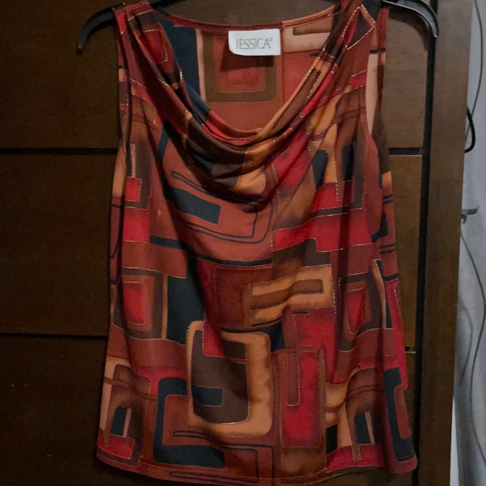 Cowl neck flowy top